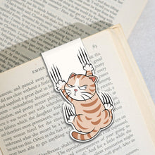 Load image into Gallery viewer, Falling Cat - Personalized Magnetic Bookmark Magnetic Bookmark HeartfulPaws

