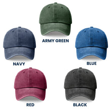 Load image into Gallery viewer, Custom Name Family Trip Girls Trip Vacation - Personalized Embroidered Distressed Hat Embroidered Distressed Hat HeartfulPaws
