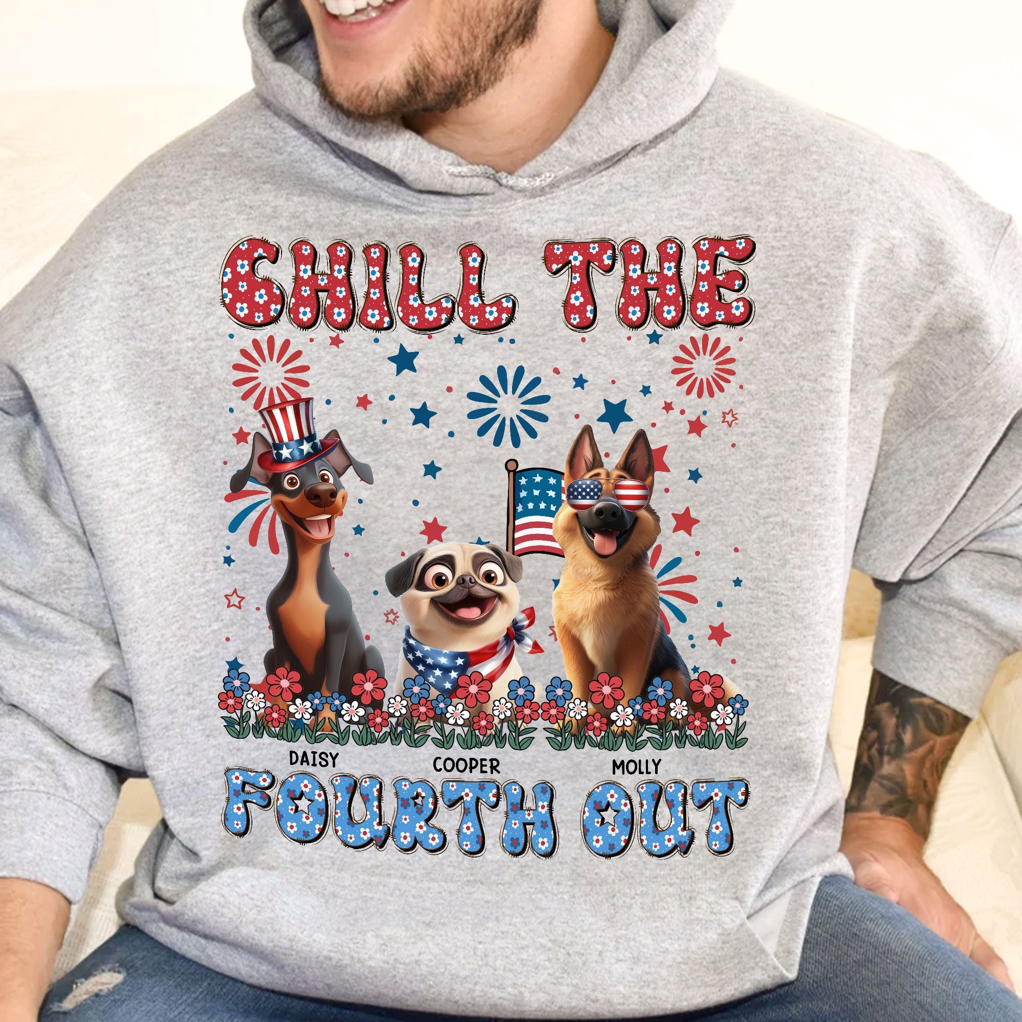 Chill The 4Th Out - Personalized Shirt Shirt HeartfulPaws