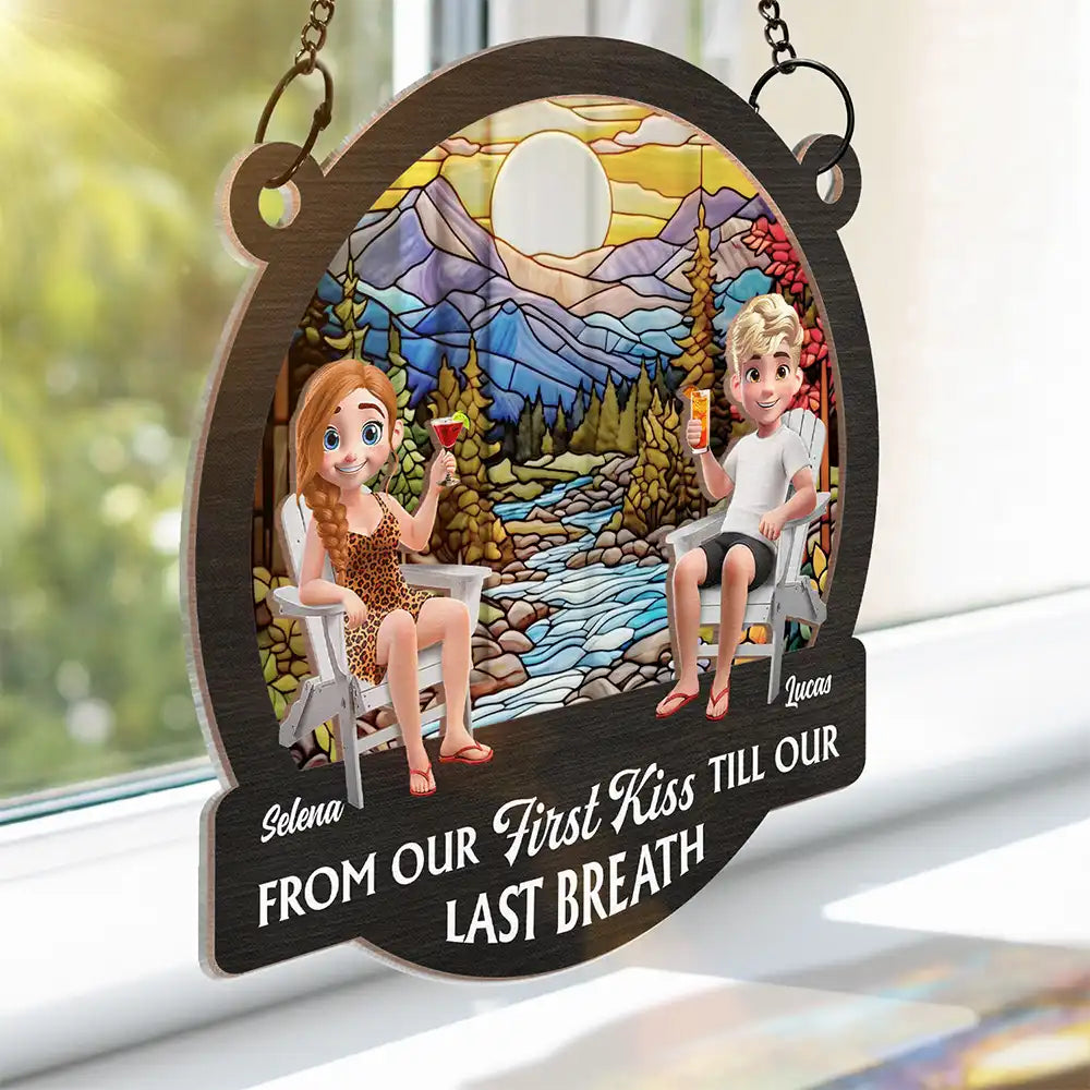 Couple You And Me We Got This Beach Lake Campsite View - Personalized Window Hanging Suncatcher Ornament Window Hanging Suncatcher HeartfulPaws