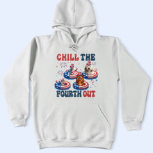 Load image into Gallery viewer, Stars &amp; Stripes Chill The Fourth Out 3D Effect Dog - Personalized T Shirt T-shirt HeartfulPaws
