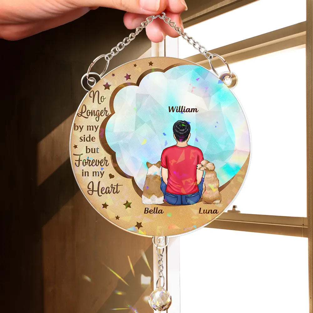 I'll Miss You For The Rest Of Mine - Personalized Rainbow Suncatcher With Crystal Ball Prism Rainbow Suncatcher & Crystal HeartfulPaws