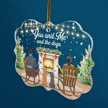 Load image into Gallery viewer, You And Me And The Dogs - Christmas Gift For Dog Lover - Personalized Medallion Acrylic Ornament Acrylic Ornament HeartfulPaws
