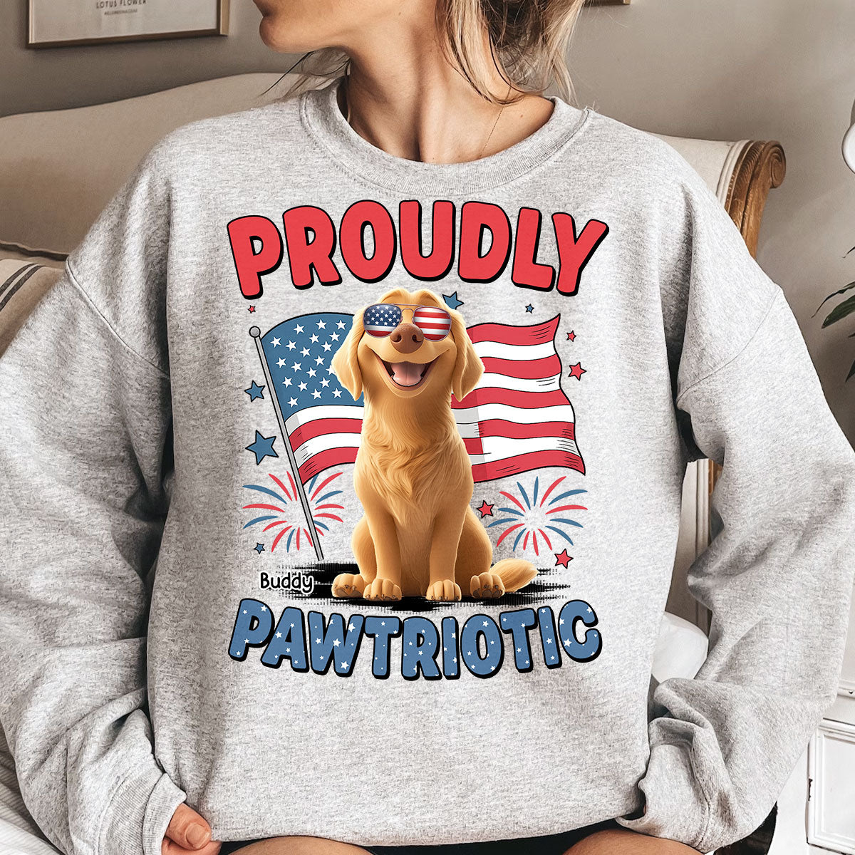 Proudly Pawtriotic - Personalized Shirt Shirt HeartfulPaws