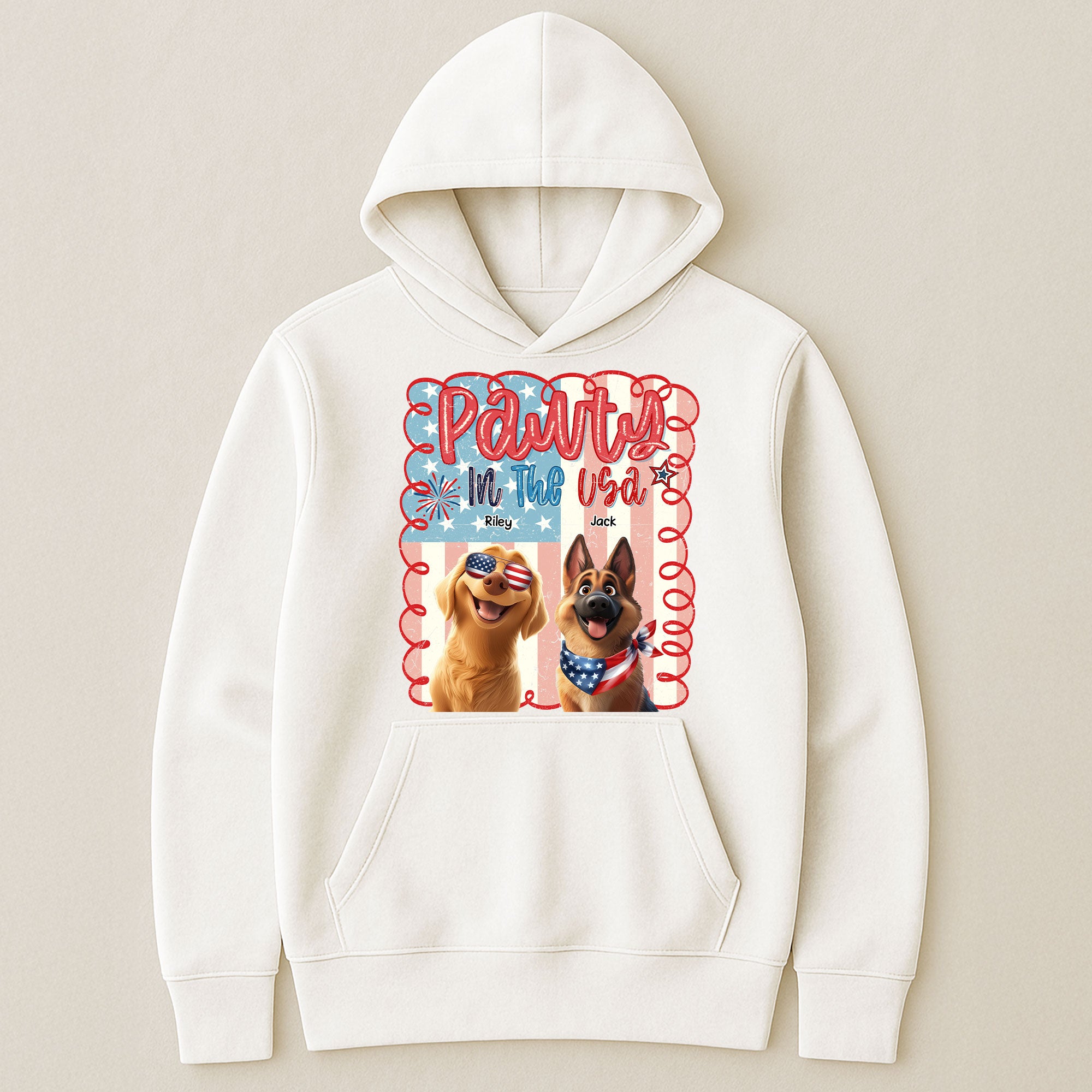 Pawty In The Usa - Personalized Shirt Shirt HeartfulPaws