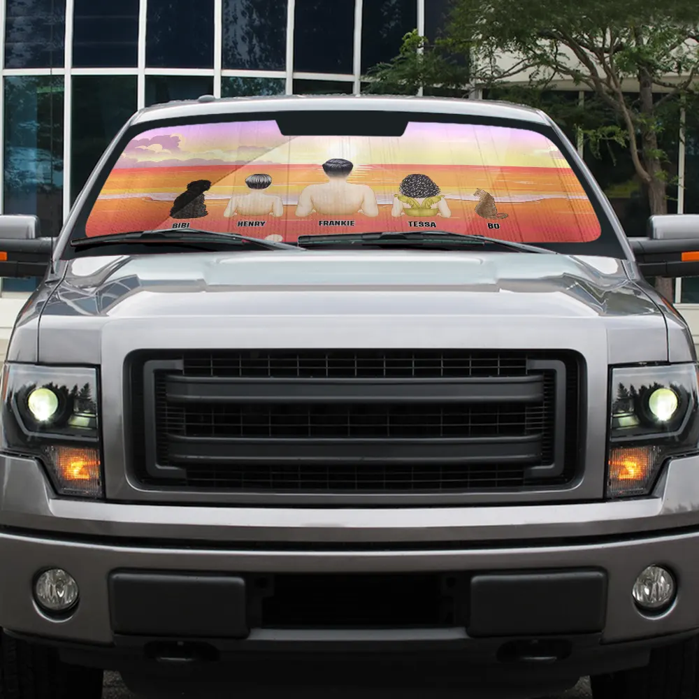 Family Vacation - Personalized Auto Sunshade Auto Sunshade HeartfulPaws