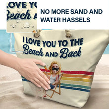 Load image into Gallery viewer, Girls Trip Besties Beach Vacation - Personalized Beach Bag Beach Bag HeartfulPaws
