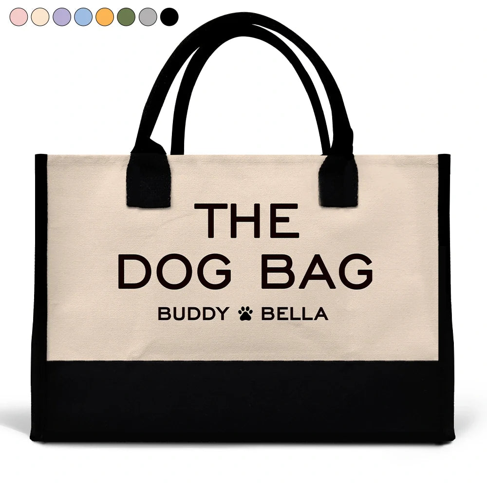 The Dog Bag - Personalized Canvas Tote Bag Canvas Tote Bag HeartfulPaws