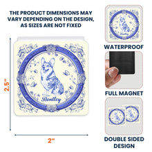 Load image into Gallery viewer, Toile De Jouy Pet Lovers Vintage Style - Personalized Magnetic Bookmark Magnetic Bookmark HeartfulPaws
