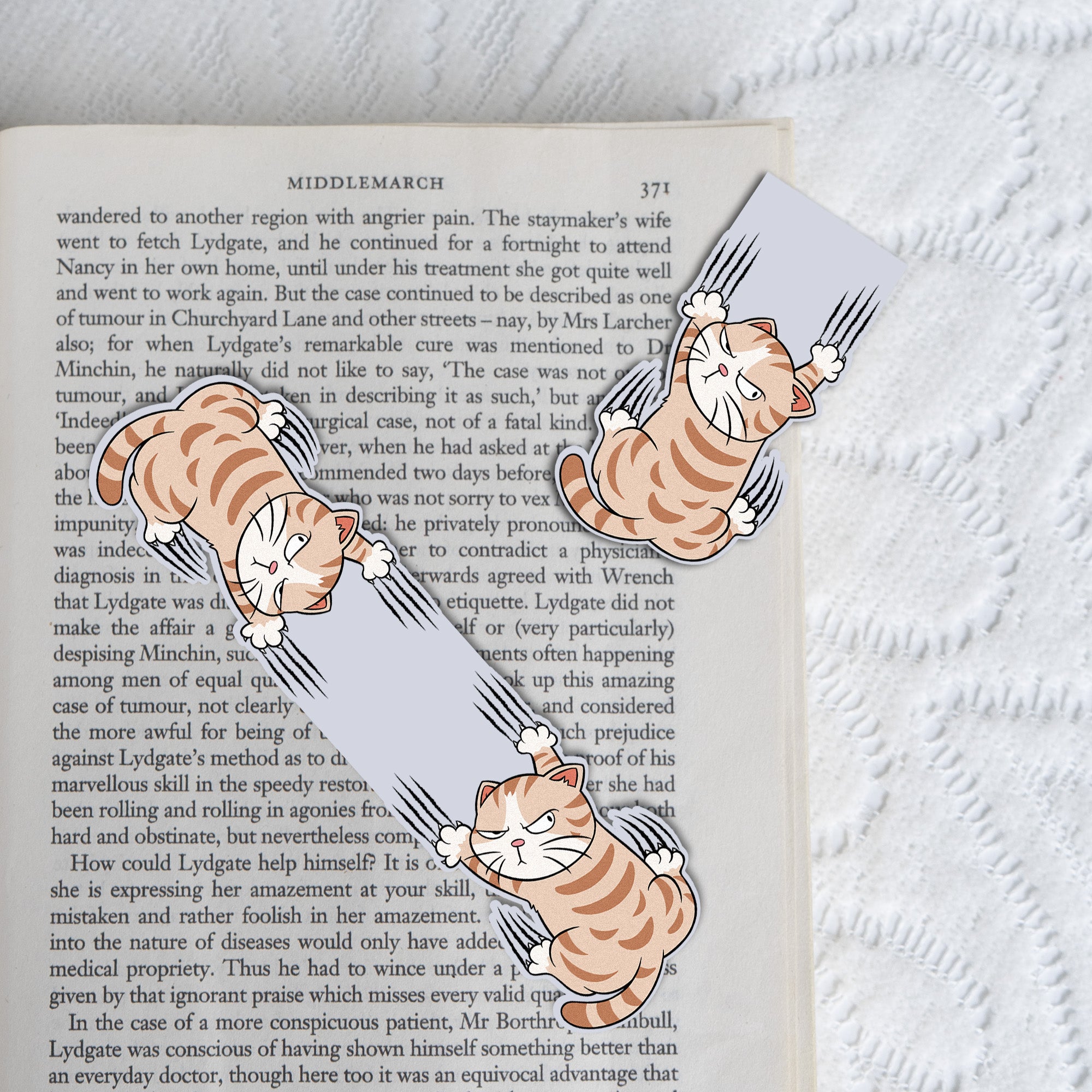 Falling Cat - Personalized Magnetic Bookmark Magnetic Bookmark HeartfulPaws