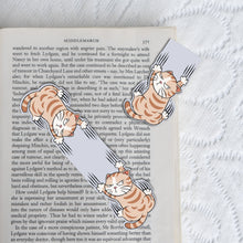 Load image into Gallery viewer, Falling Cat - Personalized Magnetic Bookmark Magnetic Bookmark HeartfulPaws

