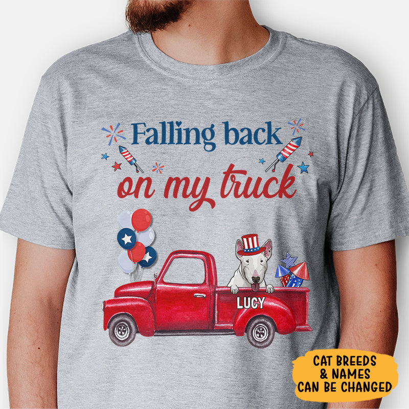 Falling Back On My Truck, Gift For Dog Lover, Custom Shirt For Dog Lovers, Personalized Gifts Apparel HeartfulPaws