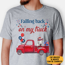 Load image into Gallery viewer, Falling Back On My Truck, Gift For Dog Lover, Custom Shirt For Dog Lovers, Personalized Gifts Apparel HeartfulPaws

