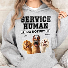 Load image into Gallery viewer, Service Human Do Not Pet Funny - Personalized Shirt Shirt HeartfulPaws
