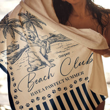 Load image into Gallery viewer, Dog Beach Club - Personalized Quick-Dry Beach Towel Quick-Dry Beach Towel HeartfulPaws
