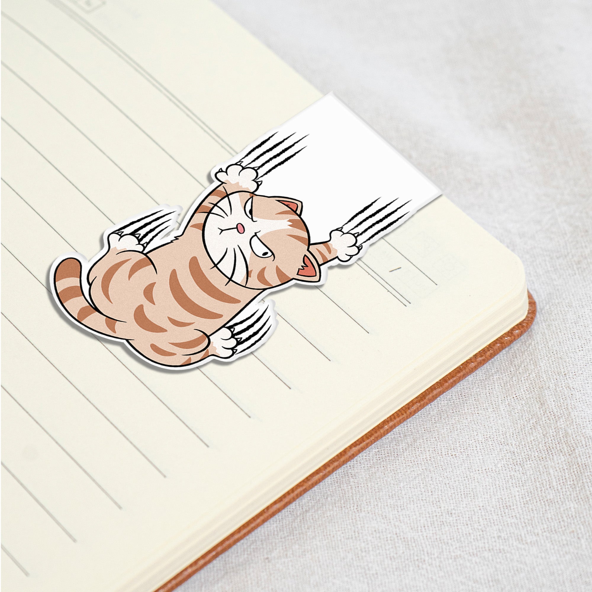 Falling Cat - Personalized Magnetic Bookmark Magnetic Bookmark HeartfulPaws