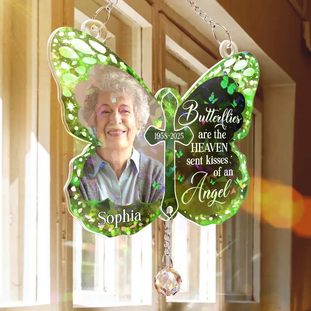 Custom Photo I Am Always With You Memorial - Personalized Rainbow Suncatcher With Crystal Ball Prism Rainbow Suncatcher & Crystal HeartfulPaws