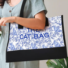 Load image into Gallery viewer, The Dog Bag Chinoiserie Toile - Personalized Canvas Tote Bag Canvas Tote Bag HeartfulPaws
