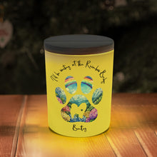 Load image into Gallery viewer, Dog Loss I'll Be Waiting At The Rainbow Bridge - Personalized LED Tea Light Holder LED Tea Light Holder HeartfulPaws
