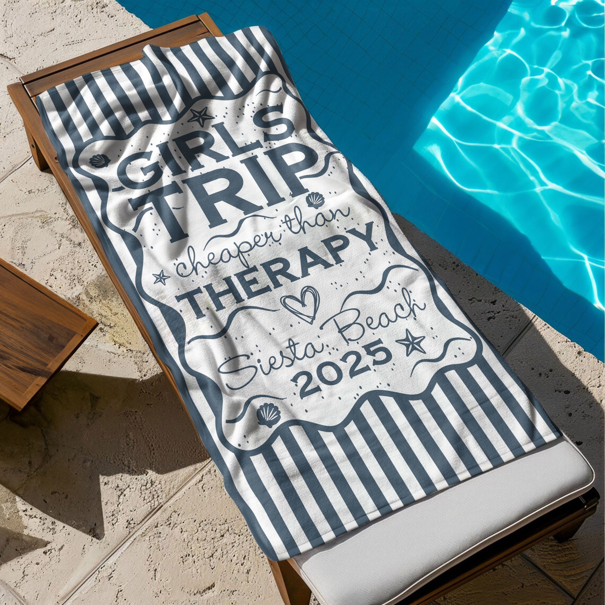 Custom Name Family Trip Girls Trip Vacation - Personalized Quick-Dry Beach Towel Quick-Dry Beach Towel HeartfulPaws