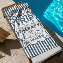 Load image into Gallery viewer, Custom Name Family Trip Girls Trip Vacation - Personalized Quick-Dry Beach Towel Quick-Dry Beach Towel HeartfulPaws
