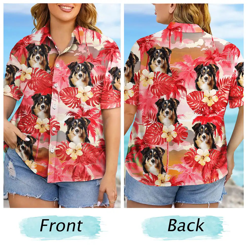 Custom Photo Beach Summer Tropical Fun Face Vacation Vibe - Personalized Hawaiian Shirt Hawaiian Shirt HeartfulPaws