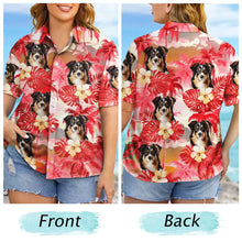 Load image into Gallery viewer, Custom Photo Beach Summer Tropical Fun Face Vacation Vibe - Personalized Hawaiian Shirt Hawaiian Shirt HeartfulPaws
