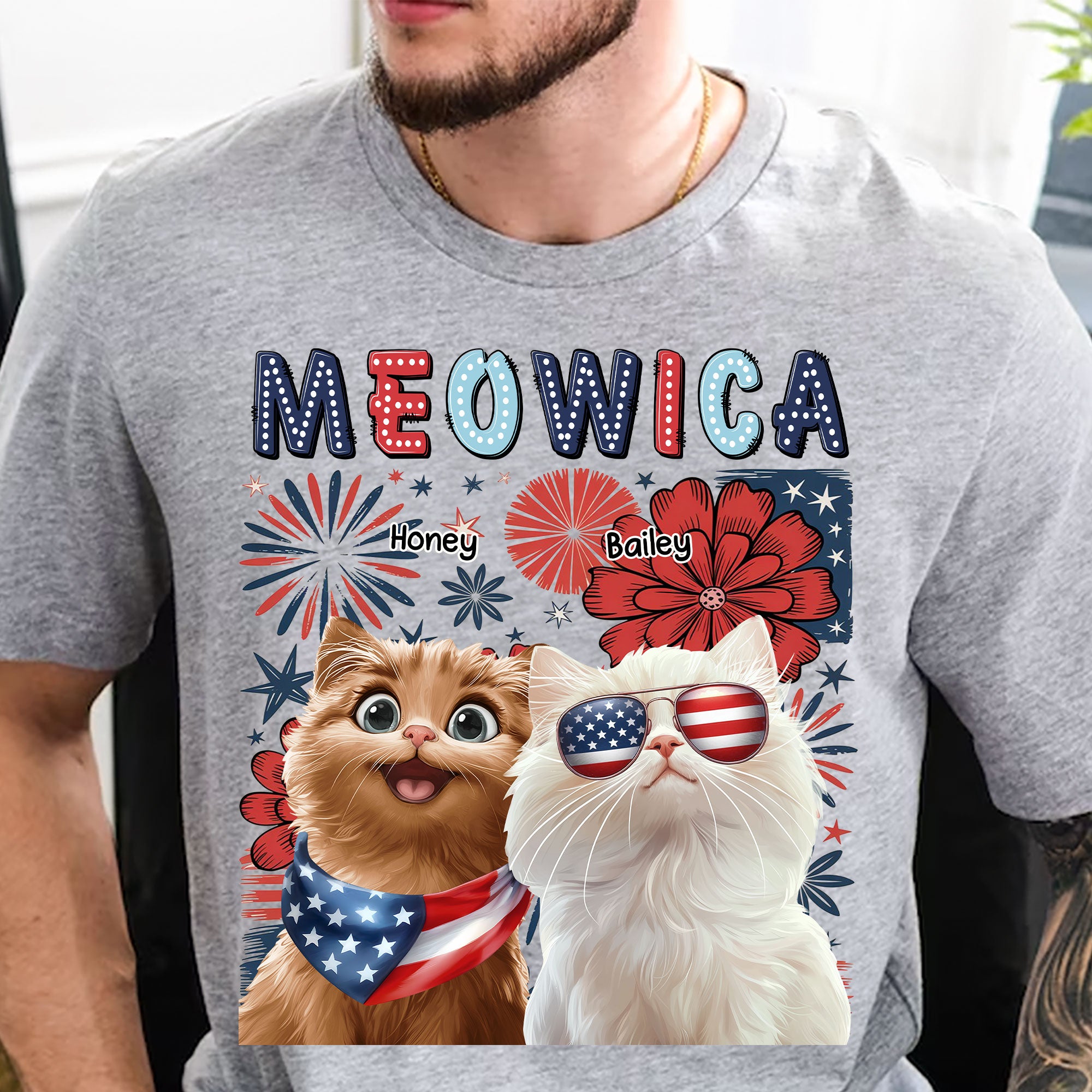 Meowica - Personalized Shirt Shirt HeartfulPaws