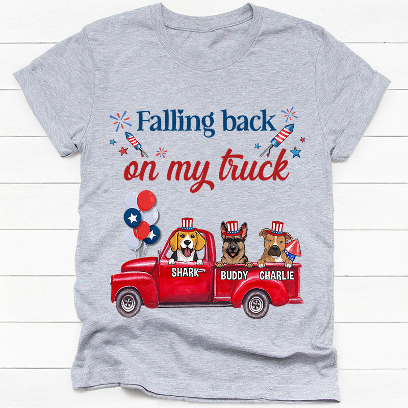 Falling Back On My Truck, Gift For Dog Lover, Custom Shirt For Dog Lovers, Personalized Gifts Apparel HeartfulPaws