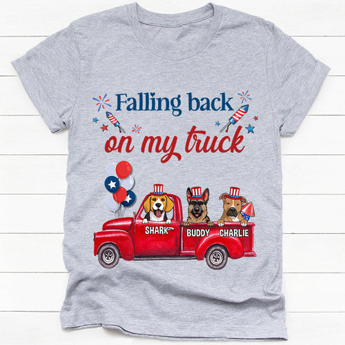 Falling Back On My Truck, Gift For Dog Lover, Custom Shirt For Dog Lovers, Personalized Gifts Apparel HeartfulPaws