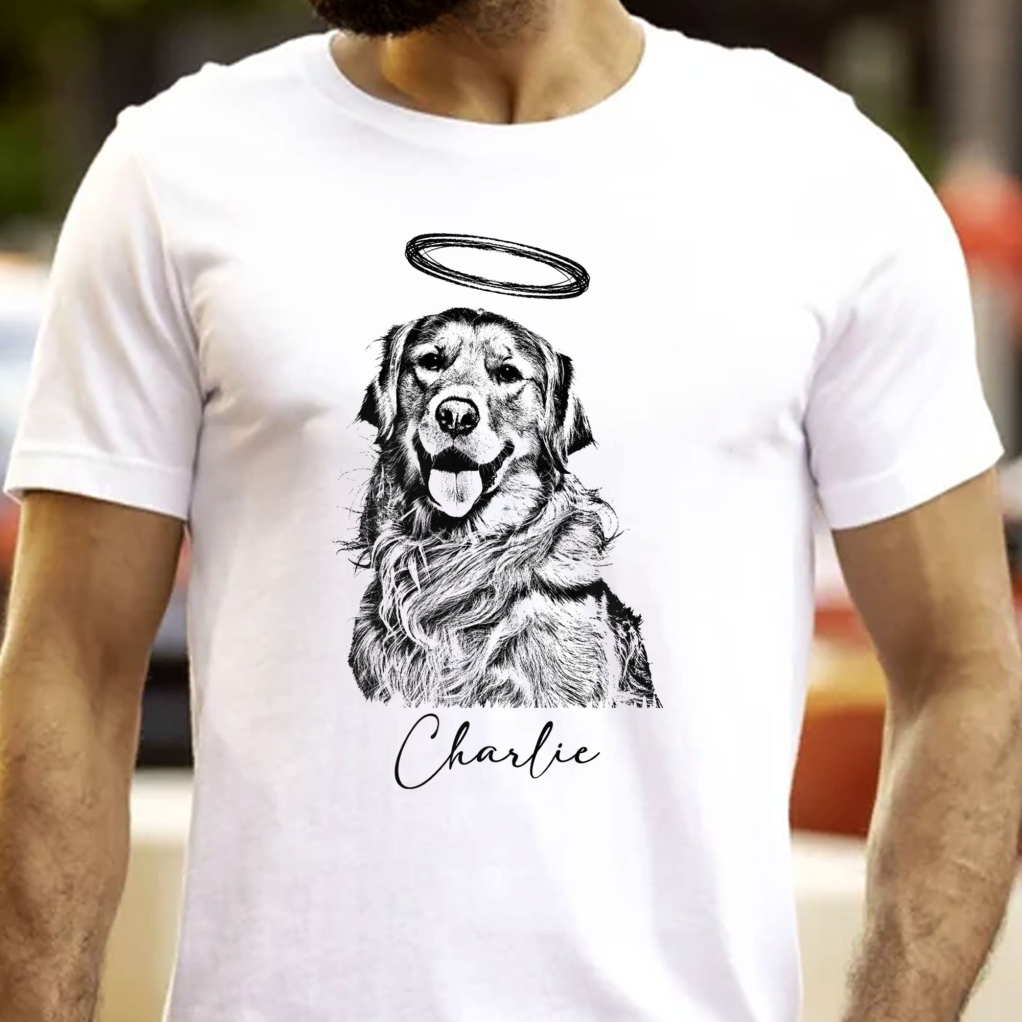 Dog Photo & Name Loss Of Dog - Personalized Photo Shirt Shirt HeartfulPaws