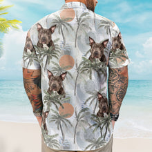 Load image into Gallery viewer, Dog Cat Tropical Style - Personalized Photo Hawaiian Shirt Hawaiian Shirt HeartfulPaws
