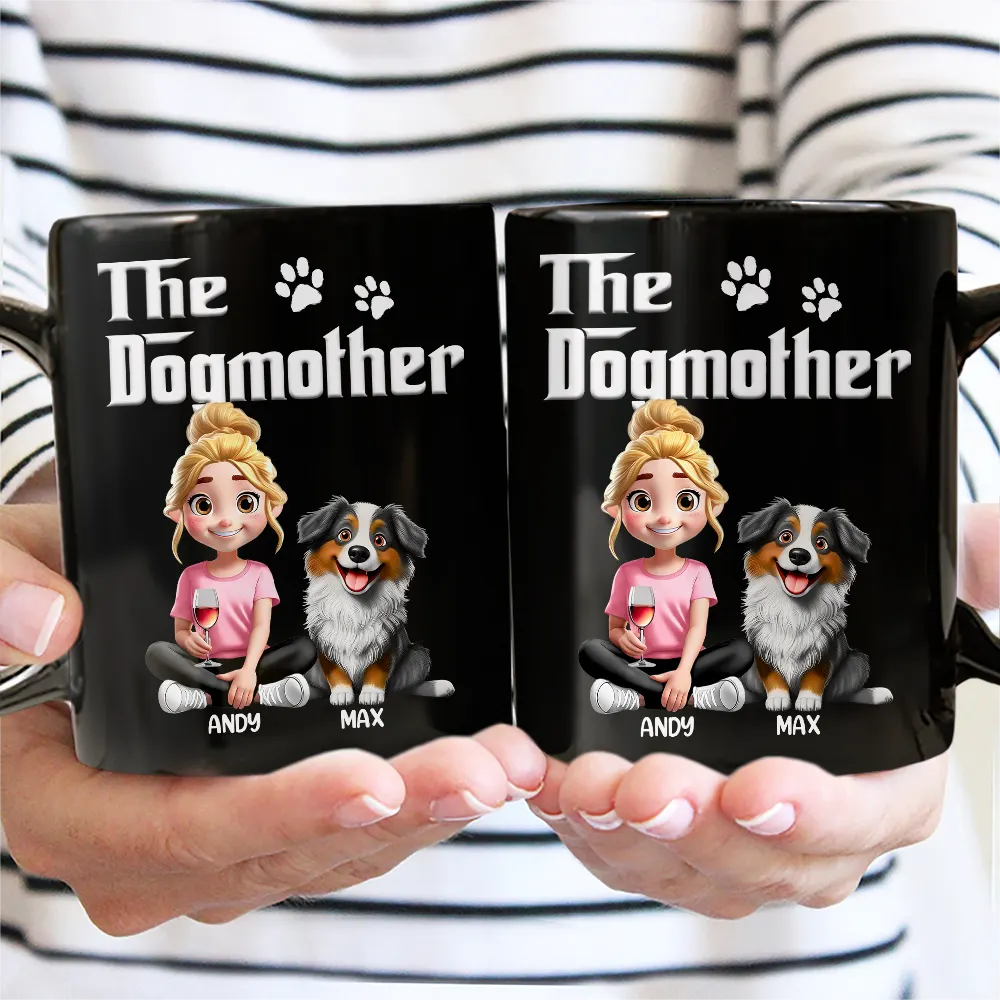 The Dogfather 3D Pet Lover - Personalized Mug Mug HeartfulPaws