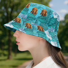 Load image into Gallery viewer, Custom Photo Tropical Pet Family Face - Personalized Bucket Hat Bucket Hat HeartfulPaws
