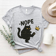 Load image into Gallery viewer, No Kings in America Black Cat Shirt, No Kings Shirt, Funny Political Meme T-Shirt Apparel HeartfulPaws
