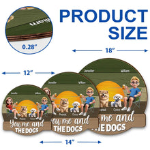 Load image into Gallery viewer, You, Me And The Dog - Personalized Custom Shaped Wood Sign Wood Shaped Sign HeartfulPaws
