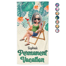 Load image into Gallery viewer, Retirement Plan Permanent Vacation - Personalized Beach Towel Beach Towel HeartfulPaws
