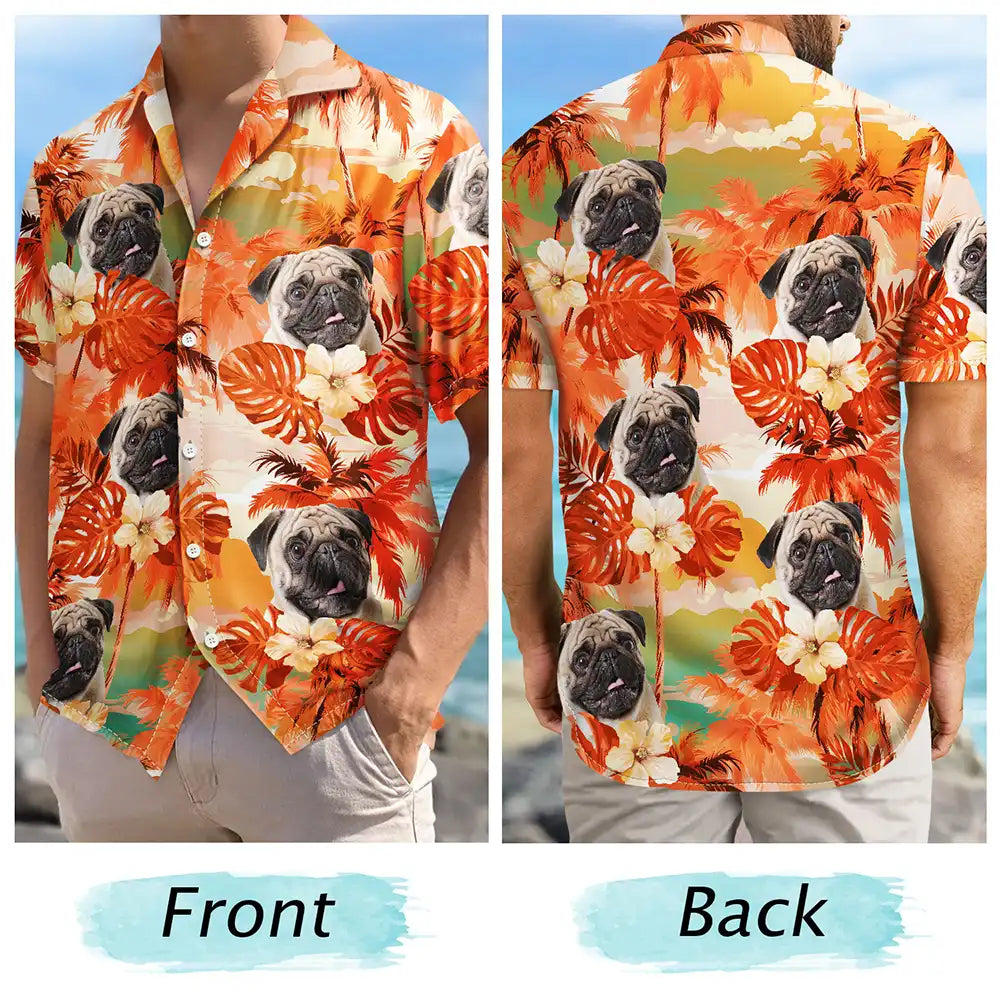 Custom Photo Beach Summer Tropical Fun Face Vacation Vibe - Personalized Hawaiian Shirt Hawaiian Shirt HeartfulPaws