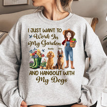 Load image into Gallery viewer, I Just Want To Work In My Garden And Hangout With My Dogs - Personalized Shirt Shirt HeartfulPaws
