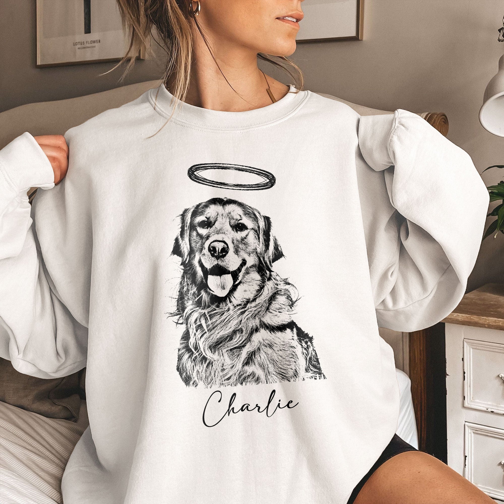 Dog Photo & Name Loss Of Dog - Personalized Photo Shirt Shirt HeartfulPaws