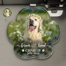 Load image into Gallery viewer, Custom Photo Forever In My Heart - Personalized Custom Shaped Acrylic Car Visor Clip Acrylic Car Visor Clip HeartfulPaws
