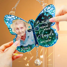Load image into Gallery viewer, Custom Photo I Am Always With You Memorial - Personalized Rainbow Suncatcher With Crystal Ball Prism Rainbow Suncatcher &amp; Crystal HeartfulPaws
