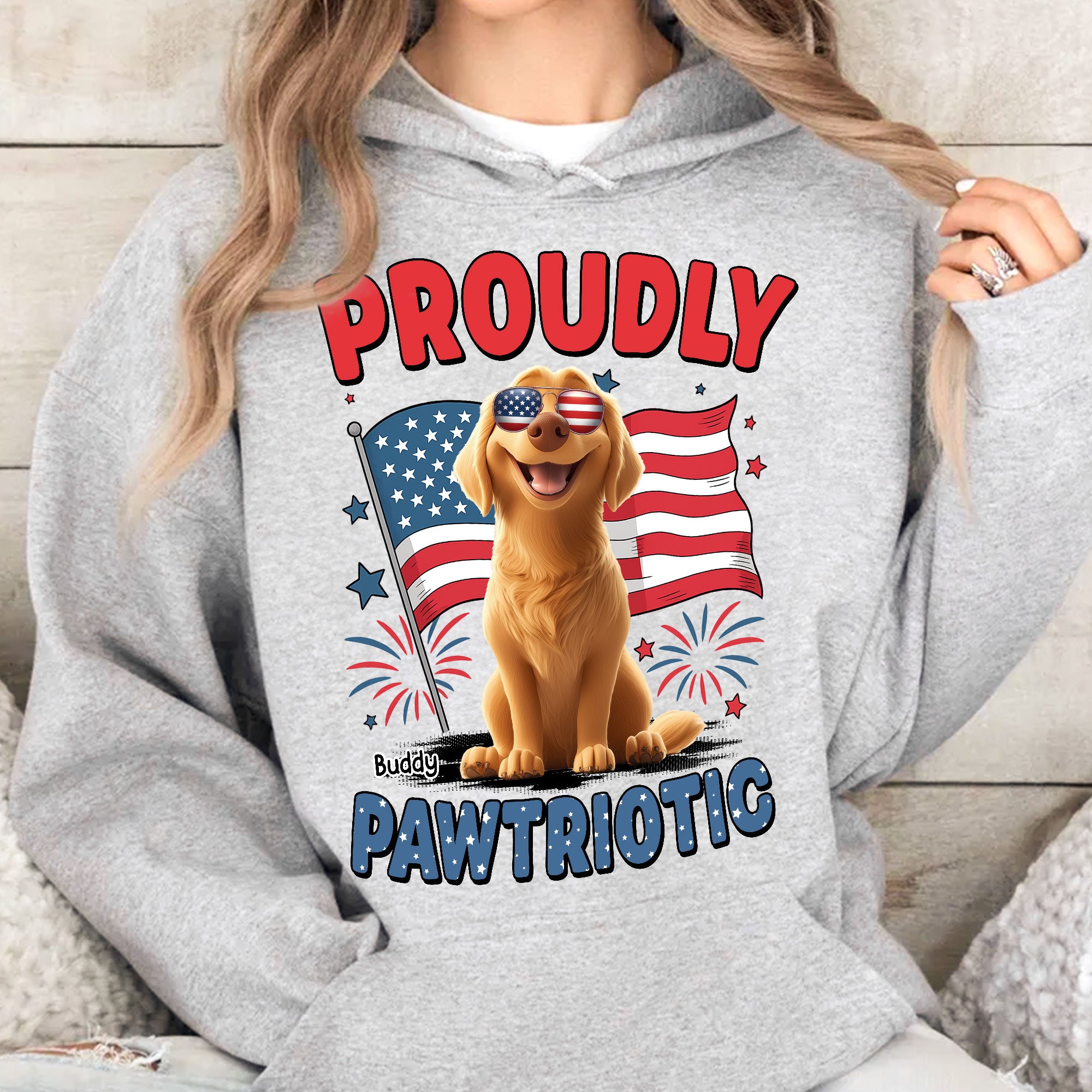 Proudly Pawtriotic - Personalized Shirt Shirt HeartfulPaws