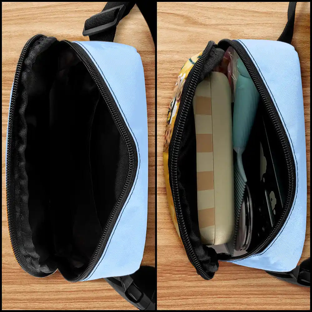 Baecation Mode Couples - Personalized Crossbody Belt Bag Crossbody Belt Bag HeartfulPaws