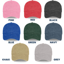 Load image into Gallery viewer, Dog Dad Dog Mom - Personalized Distressed Denim Cap Distressed Denim Cap HeartfulPaws
