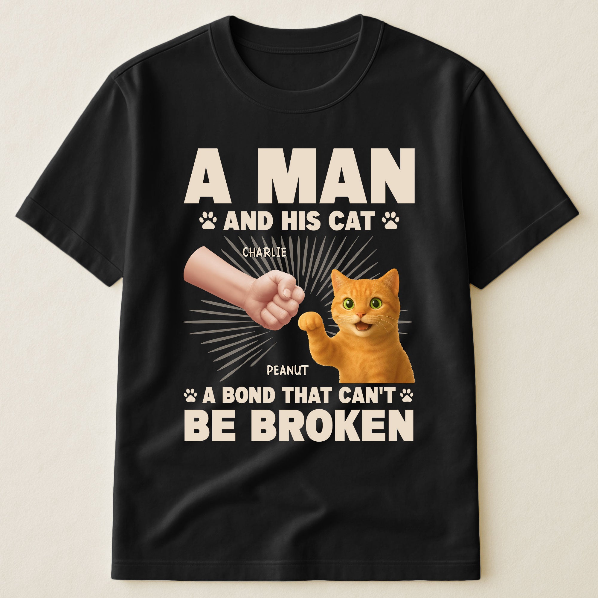 A Man And His Cat - Personalized Shirt Shirt HeartfulPaws