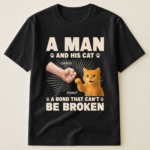 A Man And His Cat - Personalized Shirt Shirt HeartfulPaws