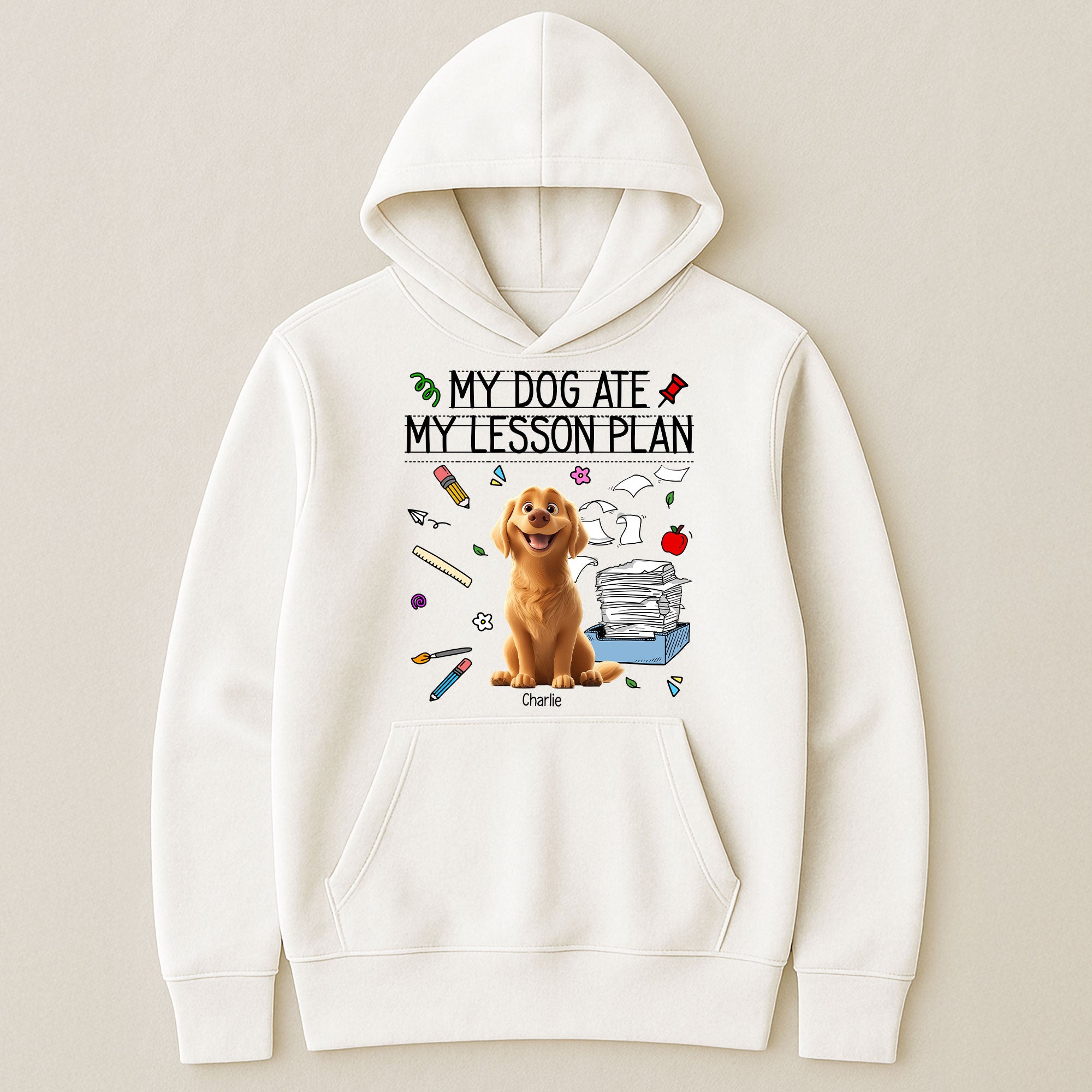 My Dog Ate My Lesson Plan Teacher - Personalized Shirt Shirt HeartfulPaws
