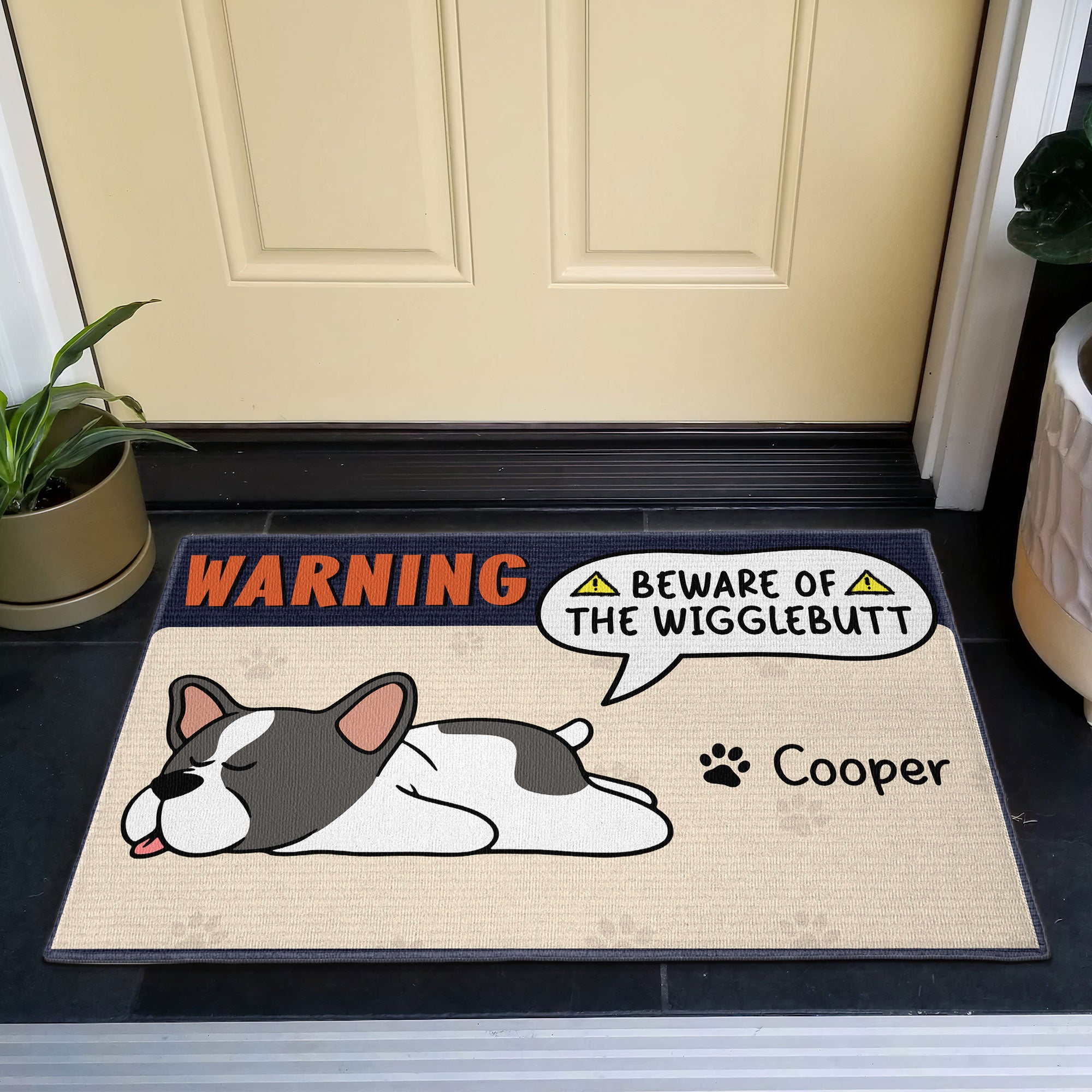 The Wiggle Butt - Personalized Doormat Doormat HeartfulPaws