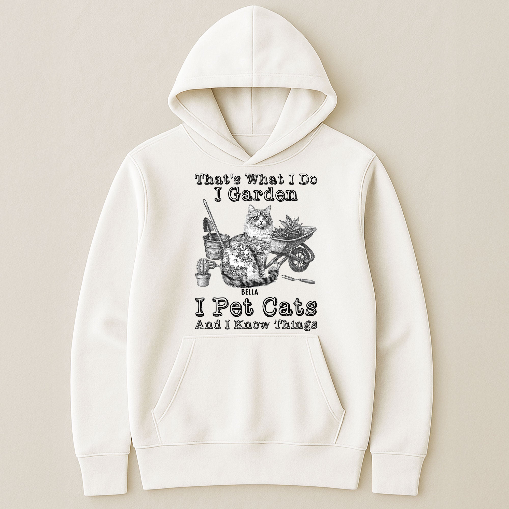 I Garden I Pet Cats - Cat Toile De Jouy Style - Personalized Shirt Shirt HeartfulPaws